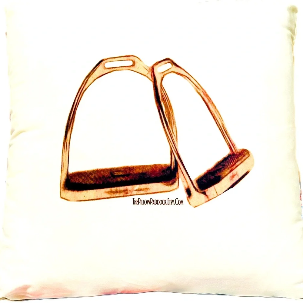 The Vintage Hunt Seat Equestrian themed 18x18 English pillow cover only! Soft!